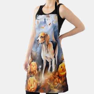 Halloween American English Foxhound With Pumpkins Apron