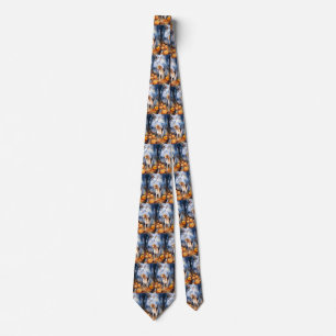 Halloween American English Foxhound With Pumpkins Tie