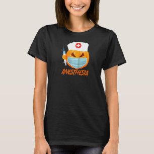 Halloween Anaesthesia Pumpkin Wearing A Mask Women T-Shirt