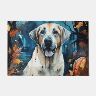 Halloween Anatolian Shepherd With Pumpkins Scary Doormat