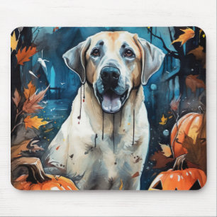 Halloween Anatolian Shepherd With Pumpkins Scary Mouse Mat