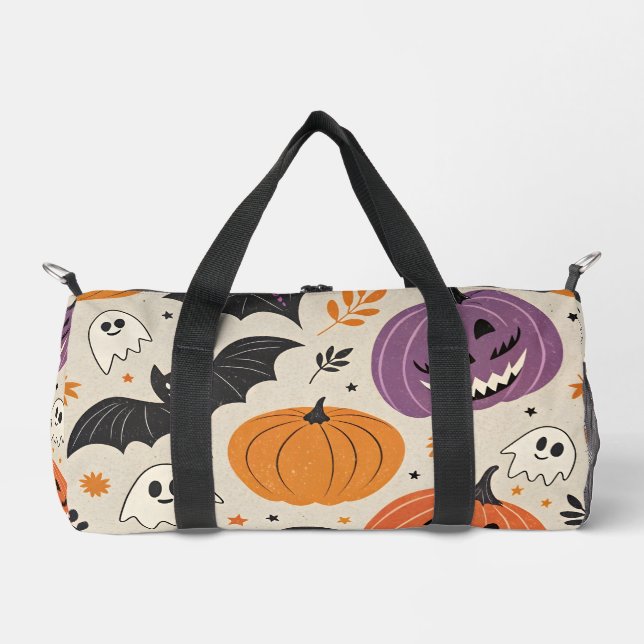 Halloween and autumn pattern  duffle bag (Front)