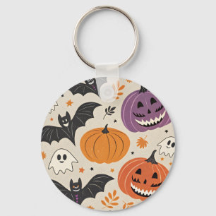 Halloween and autumn pattern key ring