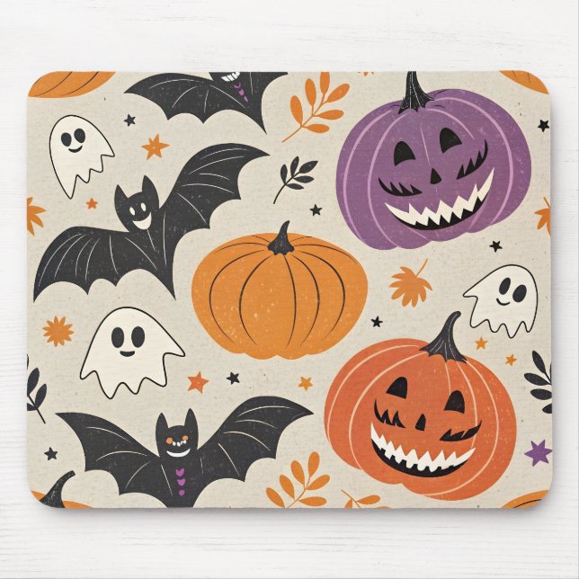 Halloween and autumn pattern   mouse mat (Front)