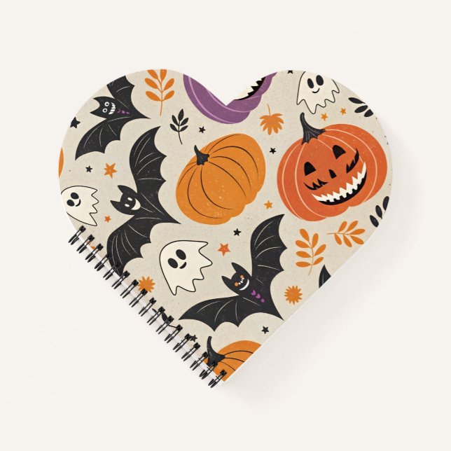 Halloween and autumn pattern   notebook (Front)