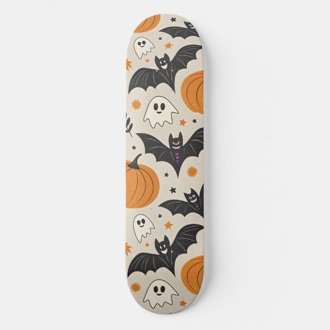 Halloween and autumn pattern   skateboard (Front)