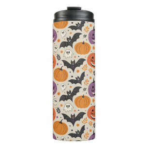 Halloween and autumn pattern thermal tumbler