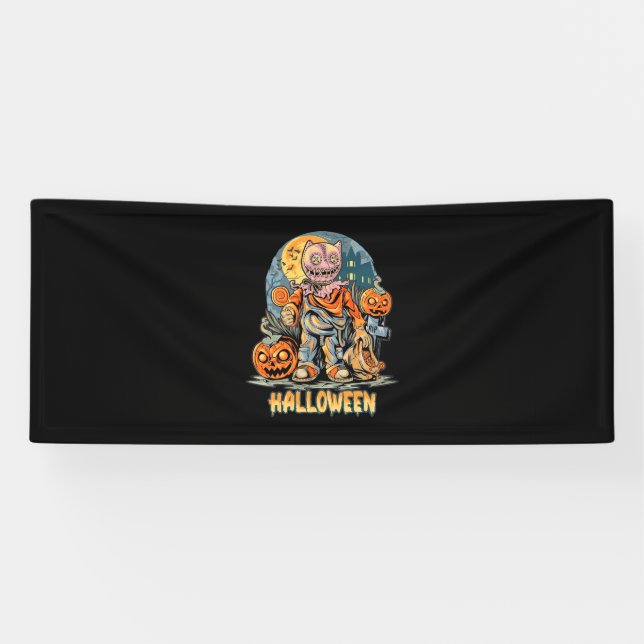 Halloween And Cat Banner (Horizontal)