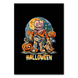 Halloween And Cat Table Number