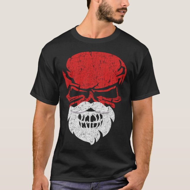 Halloween and Christmas Skull Graphic Tees Hallowe (Front)