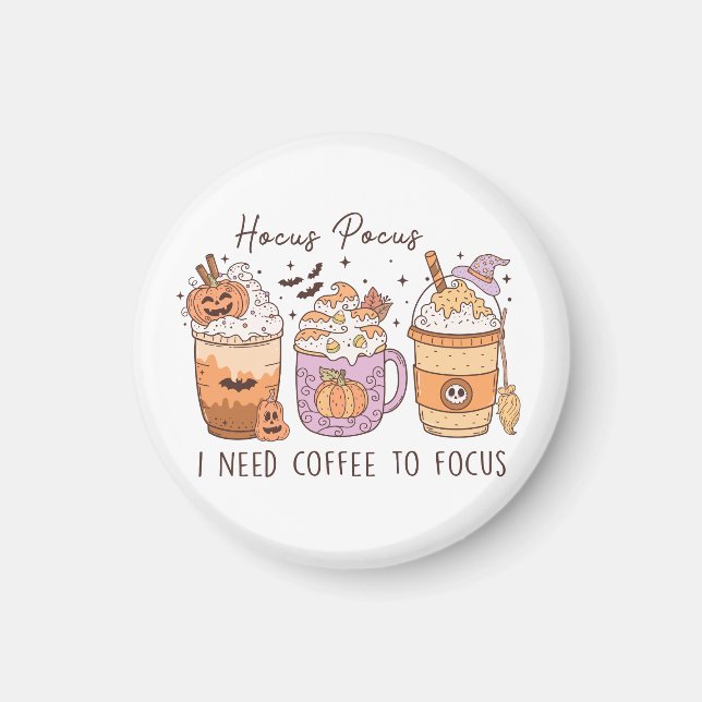 Halloween and Coffee Magnet (Front)