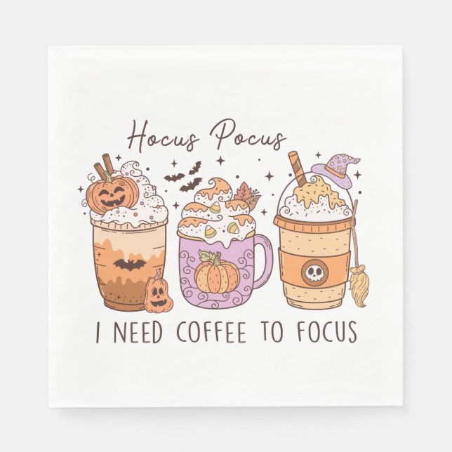 Halloween and Coffee Napkin (Front)