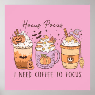 Halloween and Coffee Poster