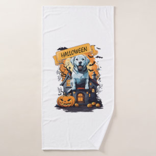 HALLOWEEN AND DOG BATH TOWEL