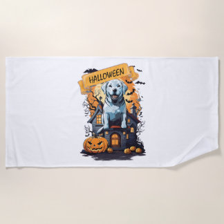 HALLOWEEN AND DOG BEACH TOWEL