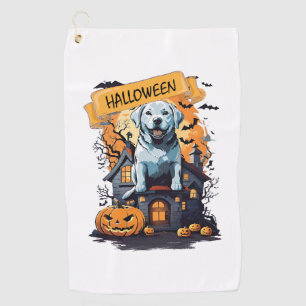 HALLOWEEN AND DOG GOLF TOWEL