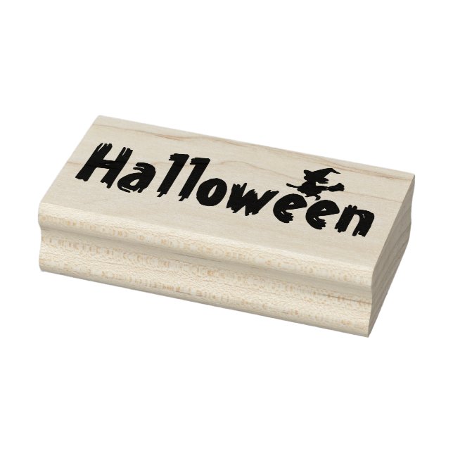Halloween and Witch Rubber Stamp (Stamp)