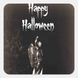 Halloween Angel Square Sticker