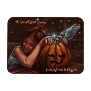 Halloween angelic blessing cute original artwork magnet