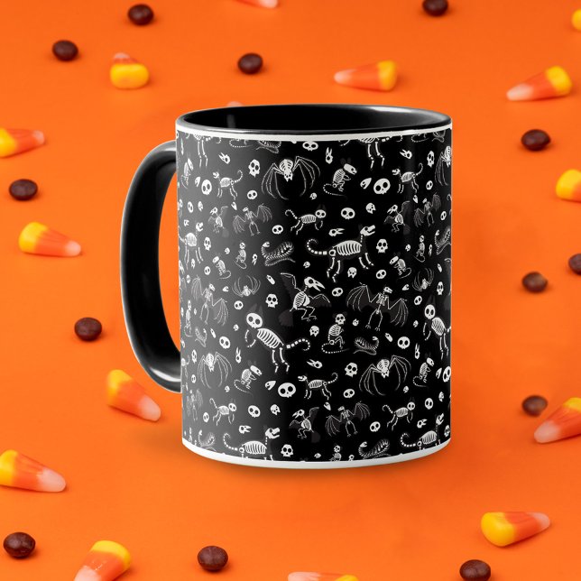 Halloween Animal Bats Dogs Cats Spiders Skeletons Mug (Creator Uploaded)