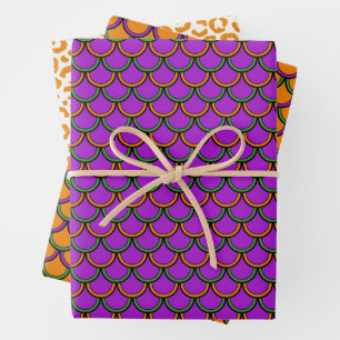 Halloween Animal Pattern Wrapping Paper Sheet