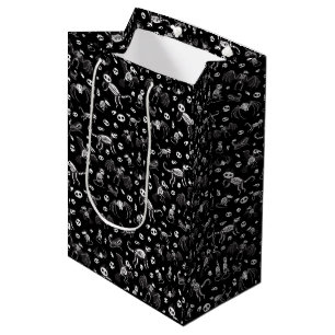 Halloween Animal Skeletons Pattern Color Options Medium Gift Bag