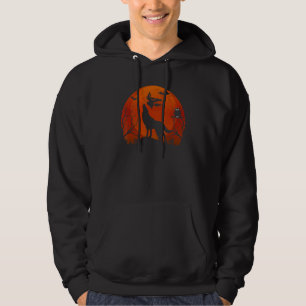 Halloween Animal Spooky Wolf Retro Halloween Anima Hoodie