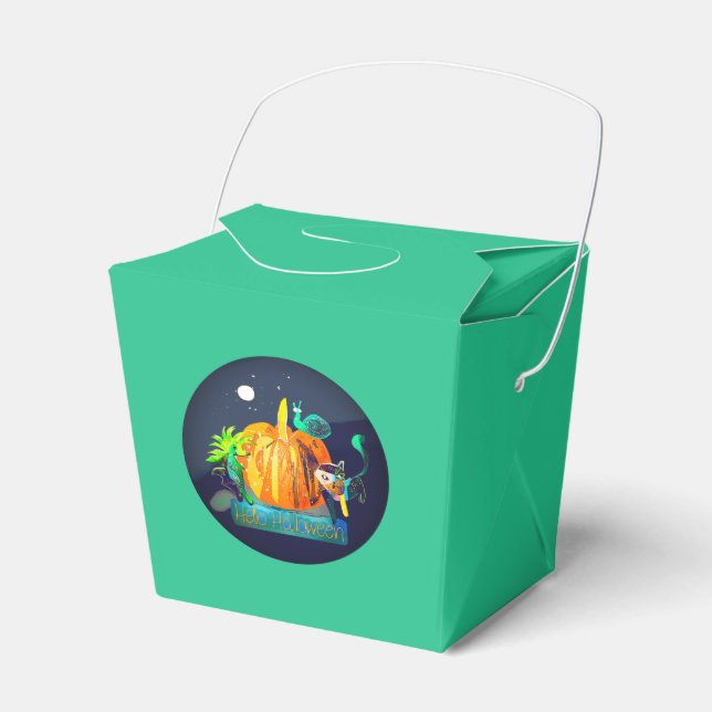 Halloween Animals & Pumpkin Trick or treat  Favour Box (Front Side)
