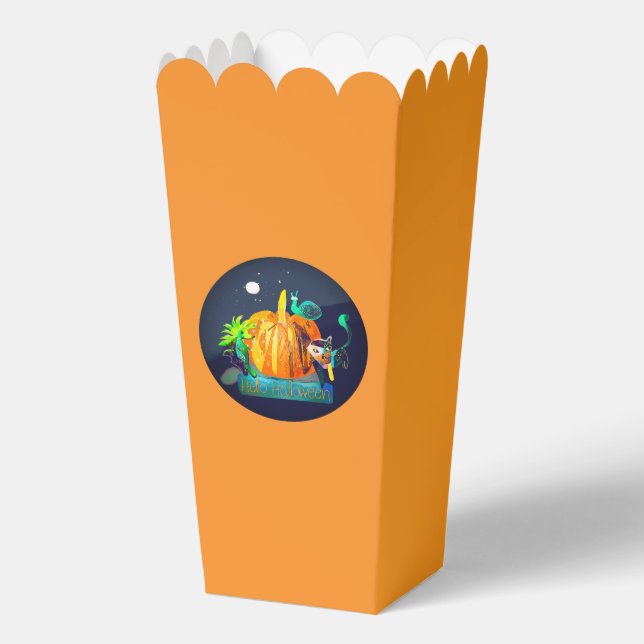 Halloween Animals & Pumpkin Trick or Treat  Favour Box (Front)