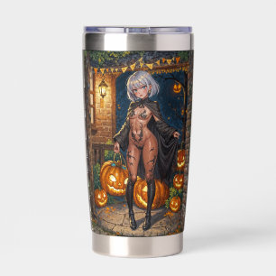 Halloween Anime Girl Trick or Treat Body Paint Insulated Tumbler