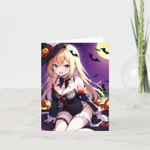 Halloween Anime O Holiday Card