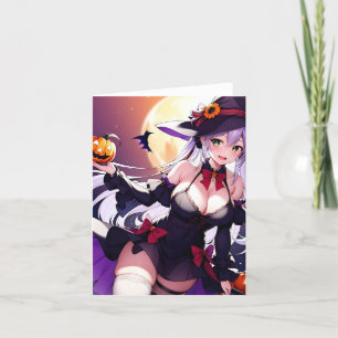 Halloween Anime T Holiday Card