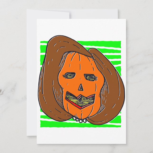 halloween anti Nancy Pelosi pumpkin monster Invitation (Front)