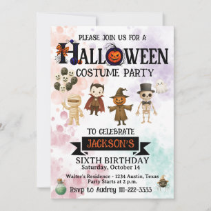 Halloween Any Age Birthday Party Invitation