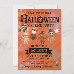Halloween Any Age Birthday Party Invitation