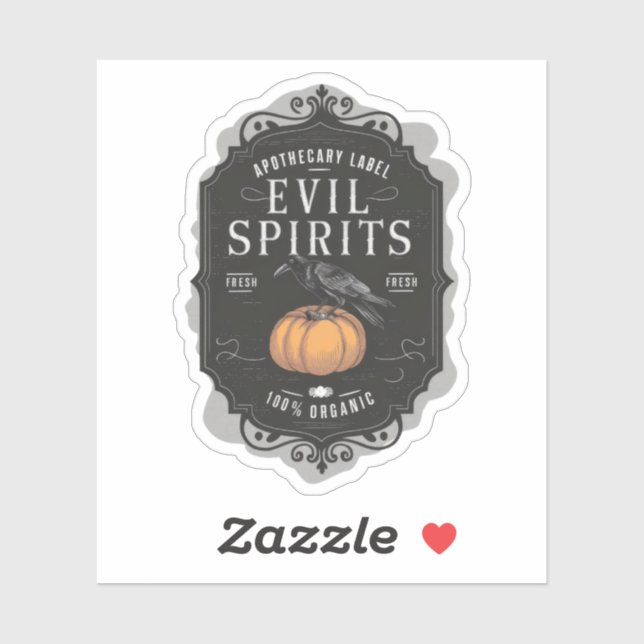 Halloween Aperthecary Label Evil Spirits Potion (Sheet)