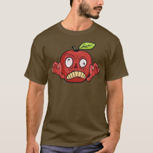 Halloween Apple Zombie Food Fruit Monster Spooky Z T-Shirt
