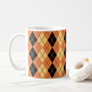 Halloween Argyle Coffee Mug