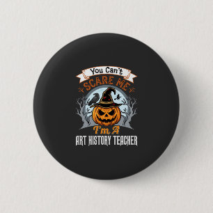 Halloween Art History Teacher Pumpkin Design 6 Cm Round Badge