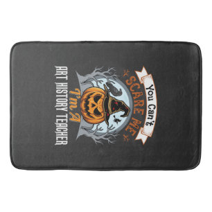 Halloween Art History Teacher Pumpkin Design Bath Mat