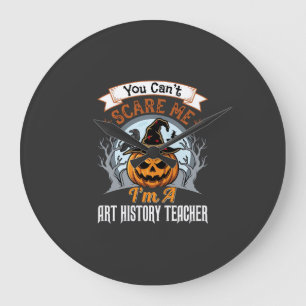 Halloween Art History Teacher Pumpkin Design Large Clock