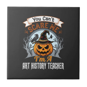Halloween Art History Teacher Pumpkin Design Tile