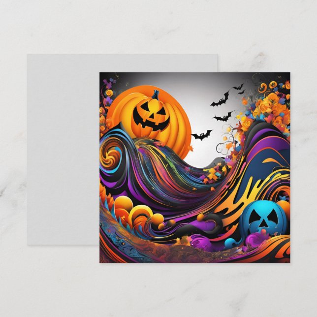 Halloween art invitation (Front/Back)