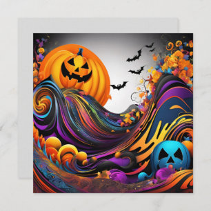 Halloween art invitation