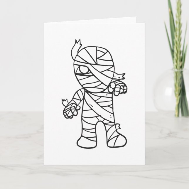 Halloween Art Mummy Card (Front)