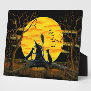 Halloween Art Print "Patience,Halloween Nears" Plaque