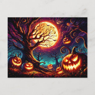 Halloween Art Scene Postcard