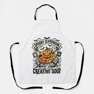 Halloween Art Teacher Spooky Classroom Apron
