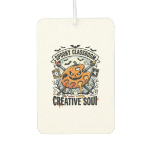 Halloween Art Teacher Spooky Classroom Car Air Freshener