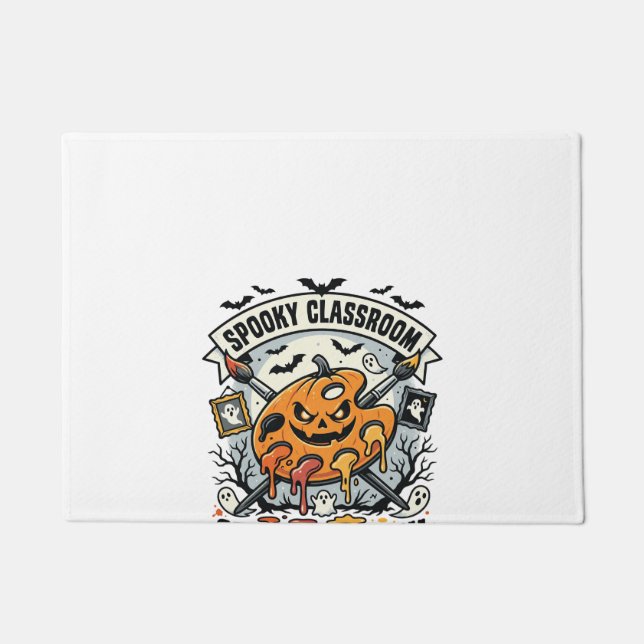Halloween Art Teacher Spooky Classroom Doormat (Front)